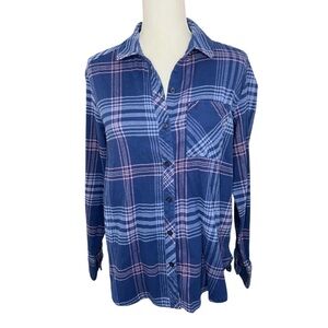 Orvis Blue & Pink plaid button down shirt long sleeve Checkered Shirt fall